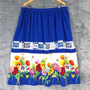 Womens Skirt 1X Floral Boho Feminine Prairie Peasant Coquette Cottagecore Fairy‎